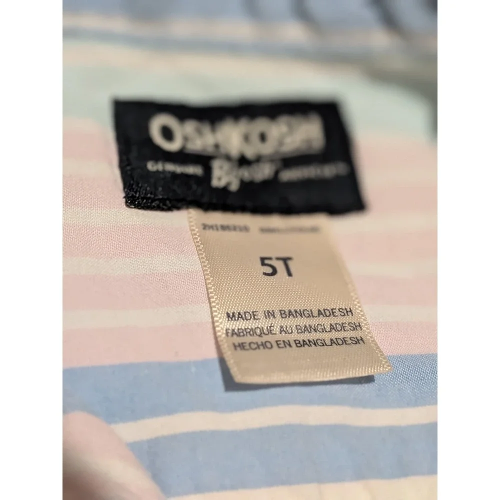 OshKosh Stripe Boys Button up Shirt - Multicolored - SIZE 5T